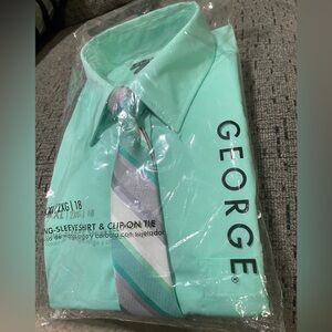 Shirt &  Clip-On Tie Size XXL/18